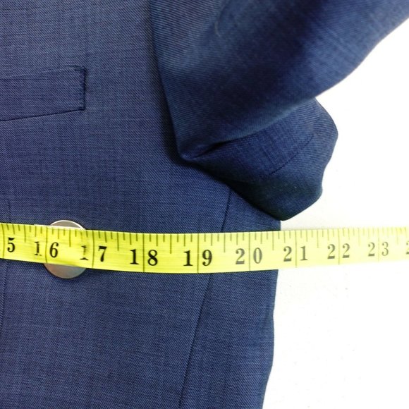 Navy Sports Coat MEDIUM Blazer Blue Suit Mens 40 Wool Slim Fit Work VINCE CAMUTO - Picture 7 of 13